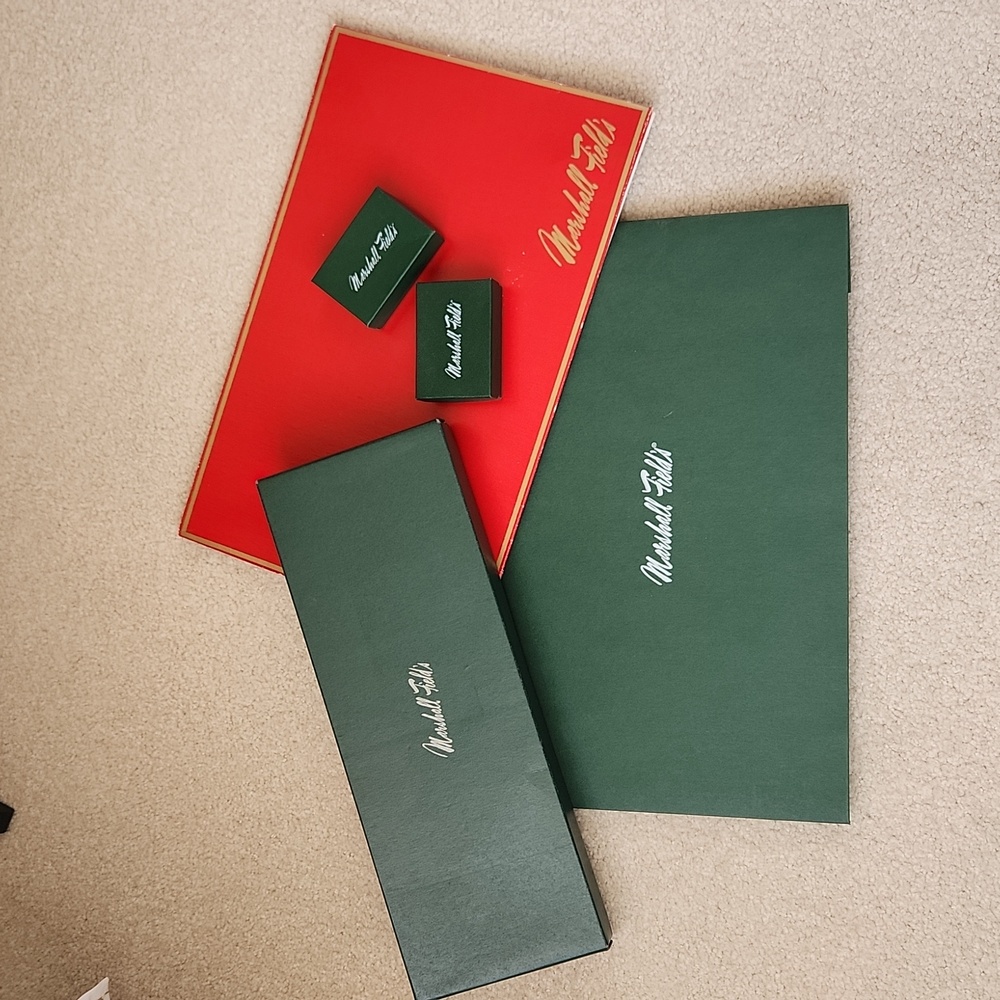 MARSHALL FIELD'S Gift Boxes Vintage Set Of 5